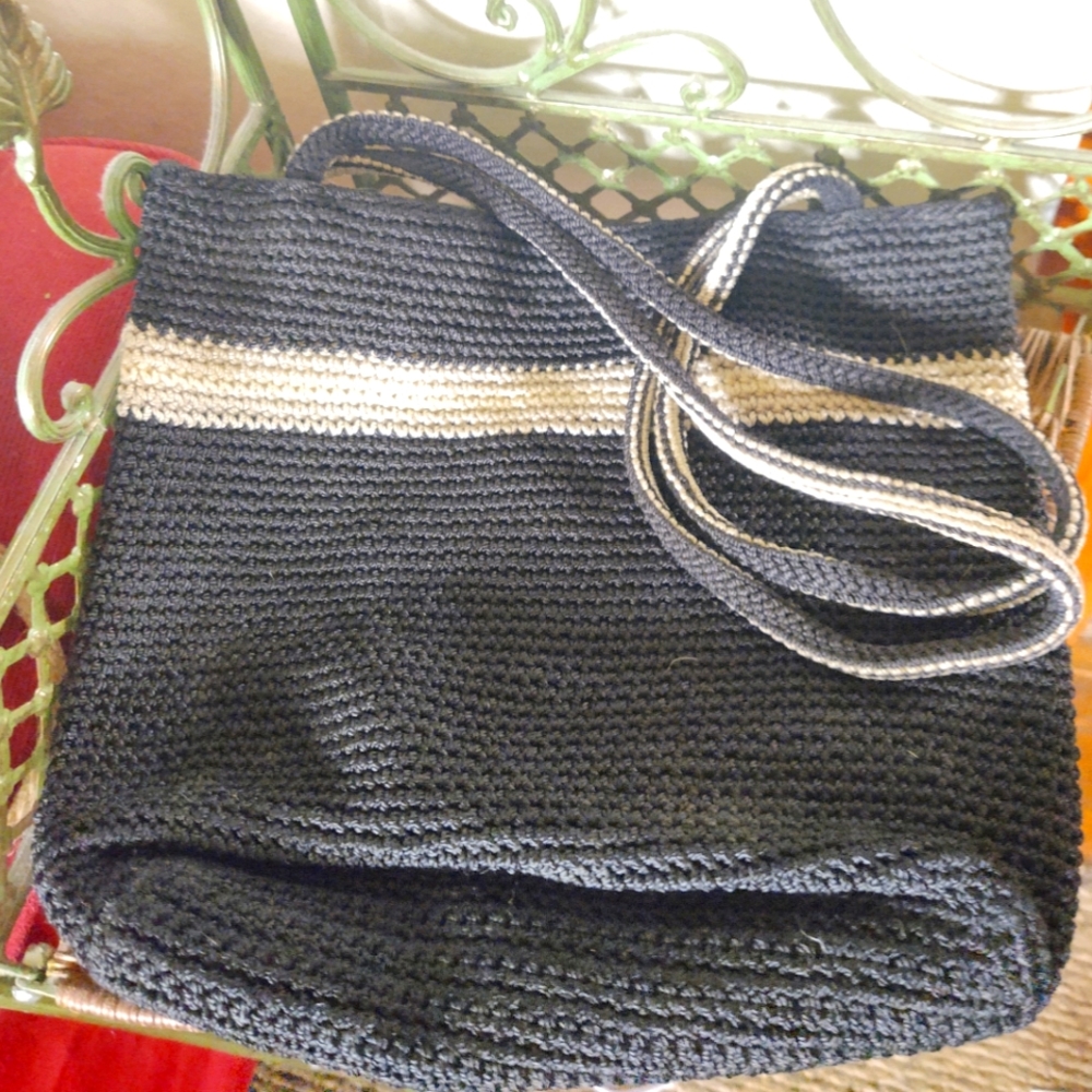 The Sak Large Purse Black and Beige
